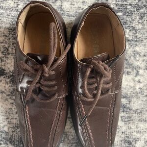 Brown faux leather boys Shoes